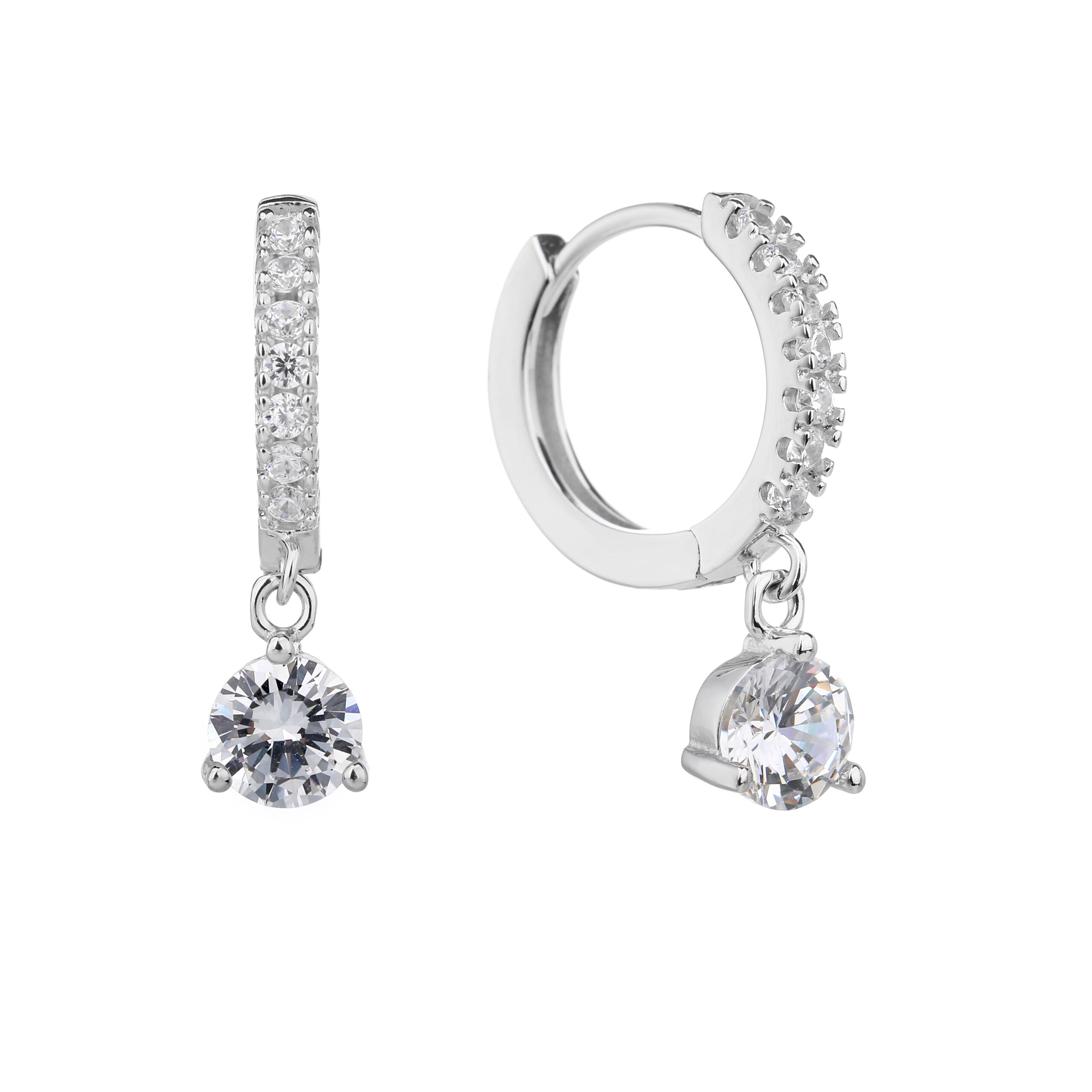 ZSI900 עגילים נופלים לאישה עם זרקון מכסף מלא