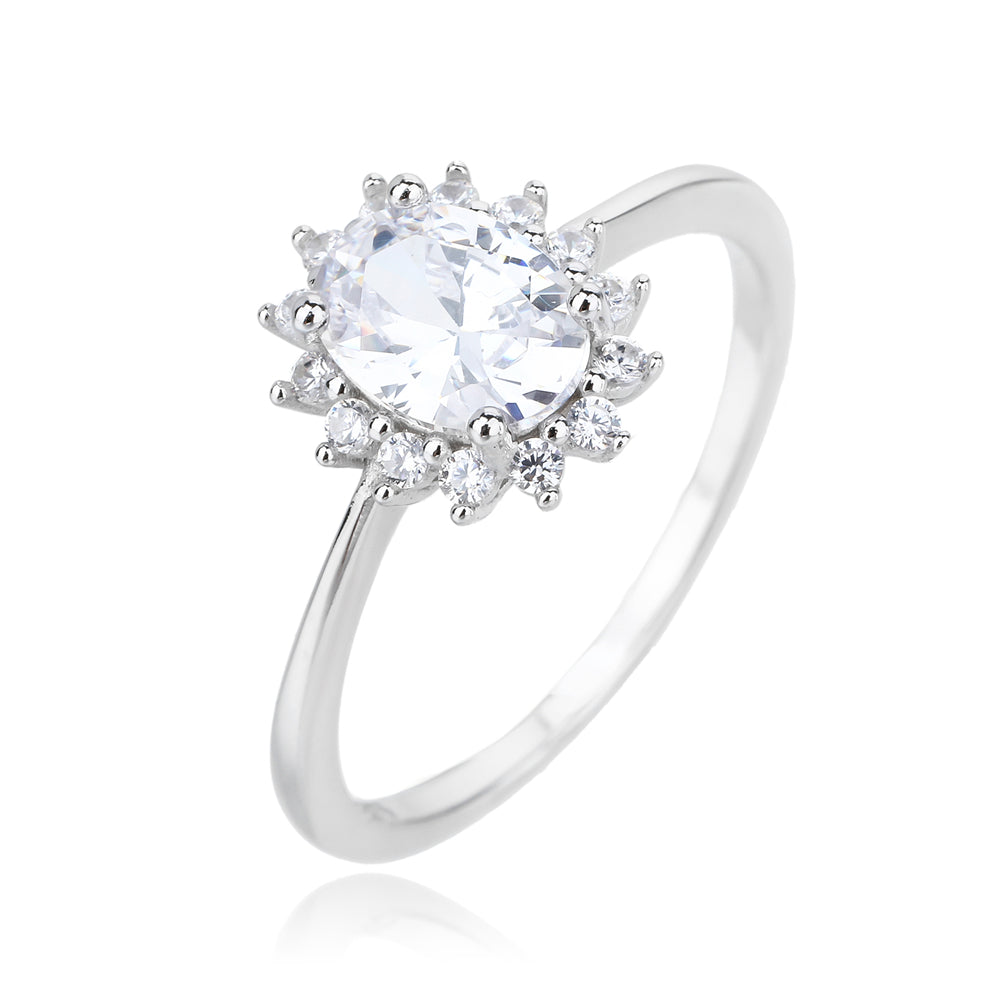 ZSI449 טבעת לאישה משובצת זרקונים כסף מלא