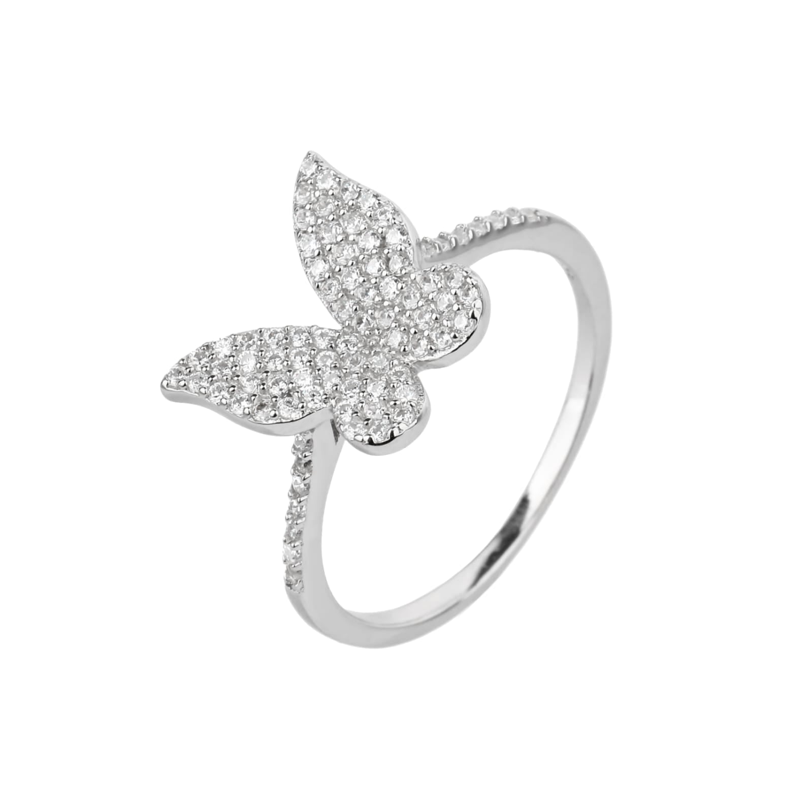 zsi617 טבעת לאישה פרפר משובץ זרקונים כסף מלא