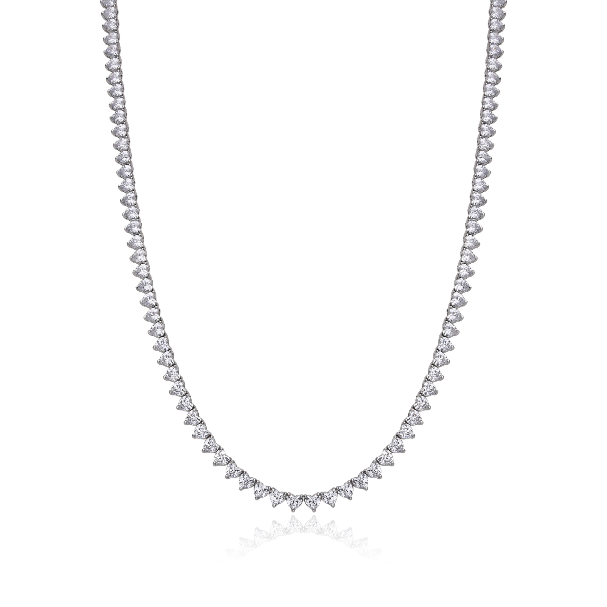 ZSI436 שרשרת קולר טניס משובצת מכסף מלא