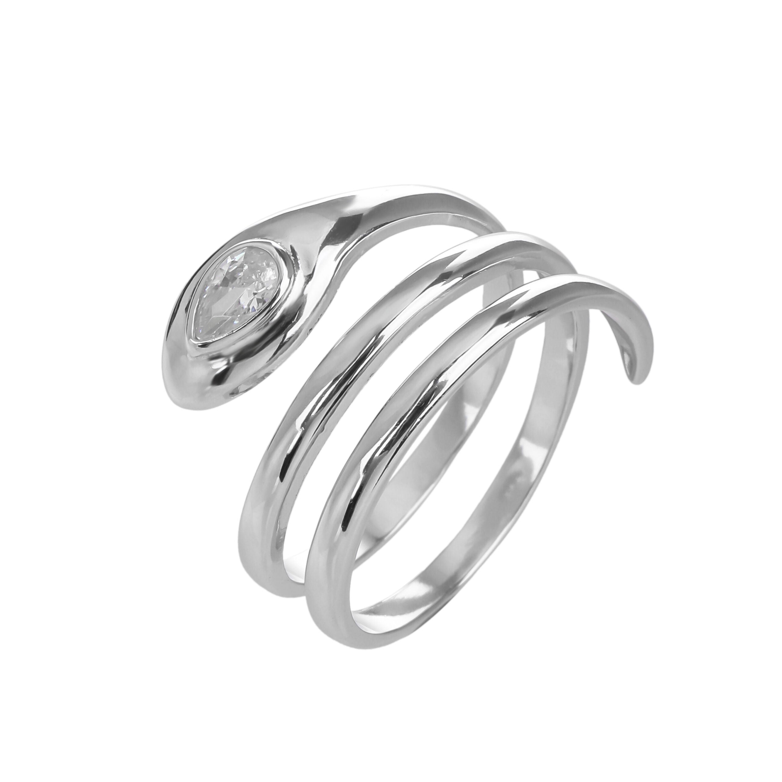 KSI6006 טבעת מסולסלת לאישה כסף מלא