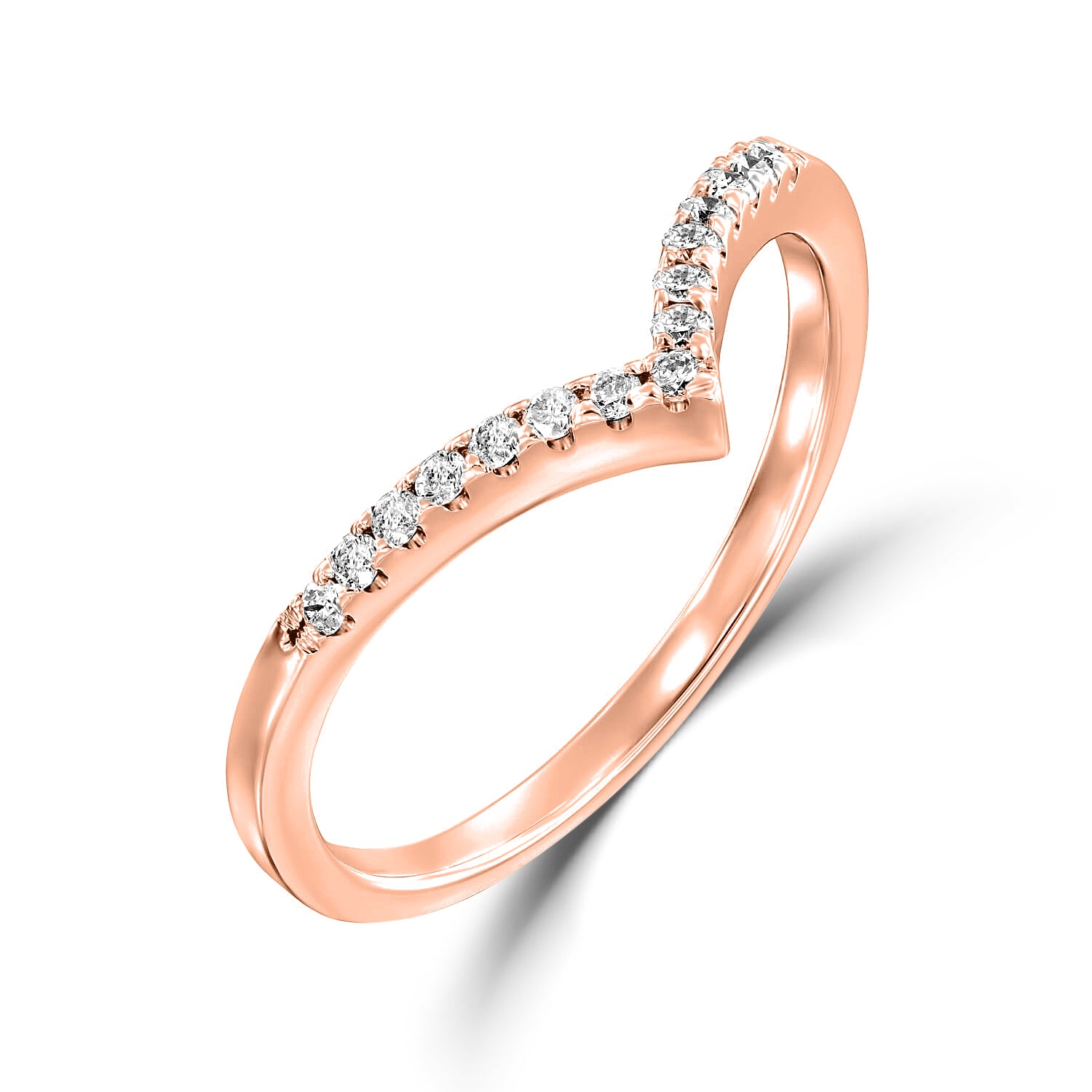 ZSI005 טבעת קולייר משובצת רוז גולד