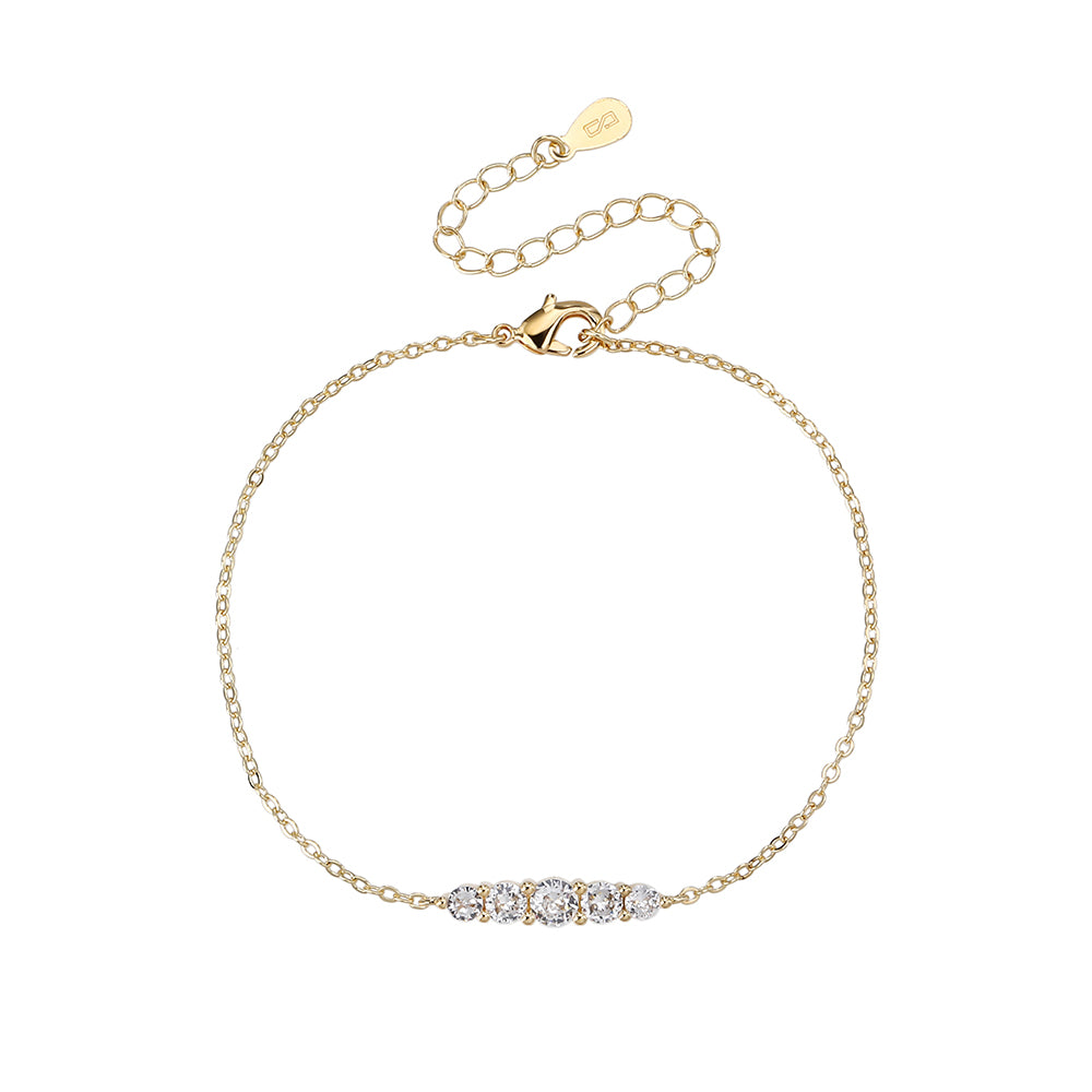 ZSI834 צמיד זהב משובץ לאישה גולדפילד 14 קראט