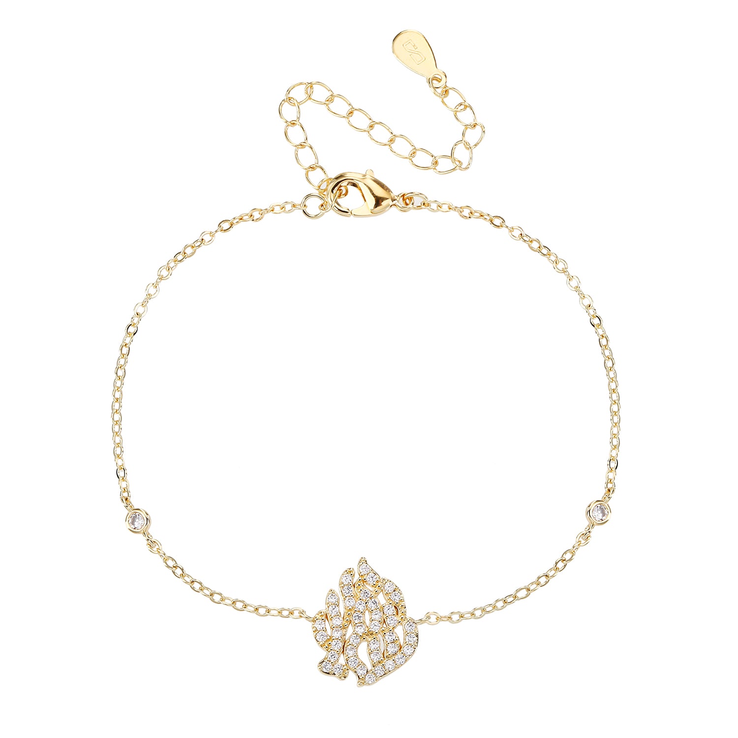 ZSI849 צמיד להבה זהב לאישה גולדפילד 14 קראט