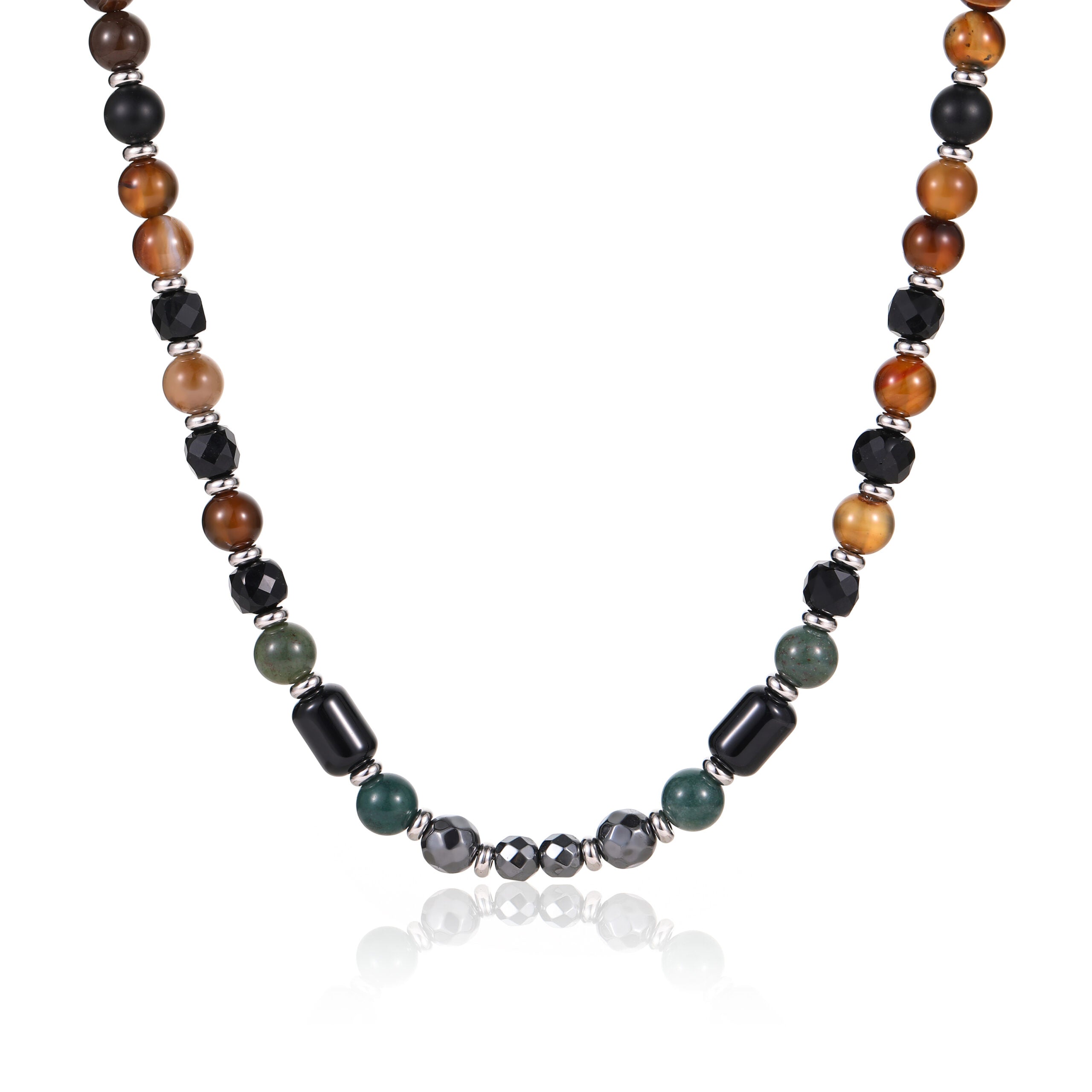 ESI352 שרשרת כדורים חומה לגבר