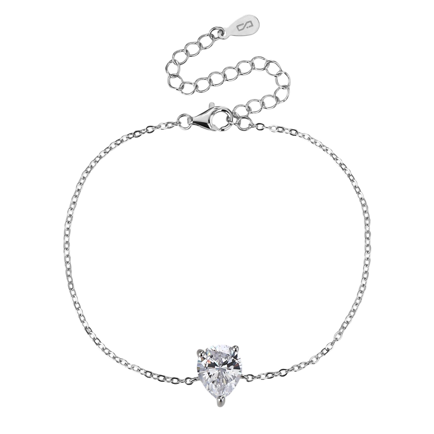 ZSI891 צמיד משובץ זרקון לאישה כסף מלא