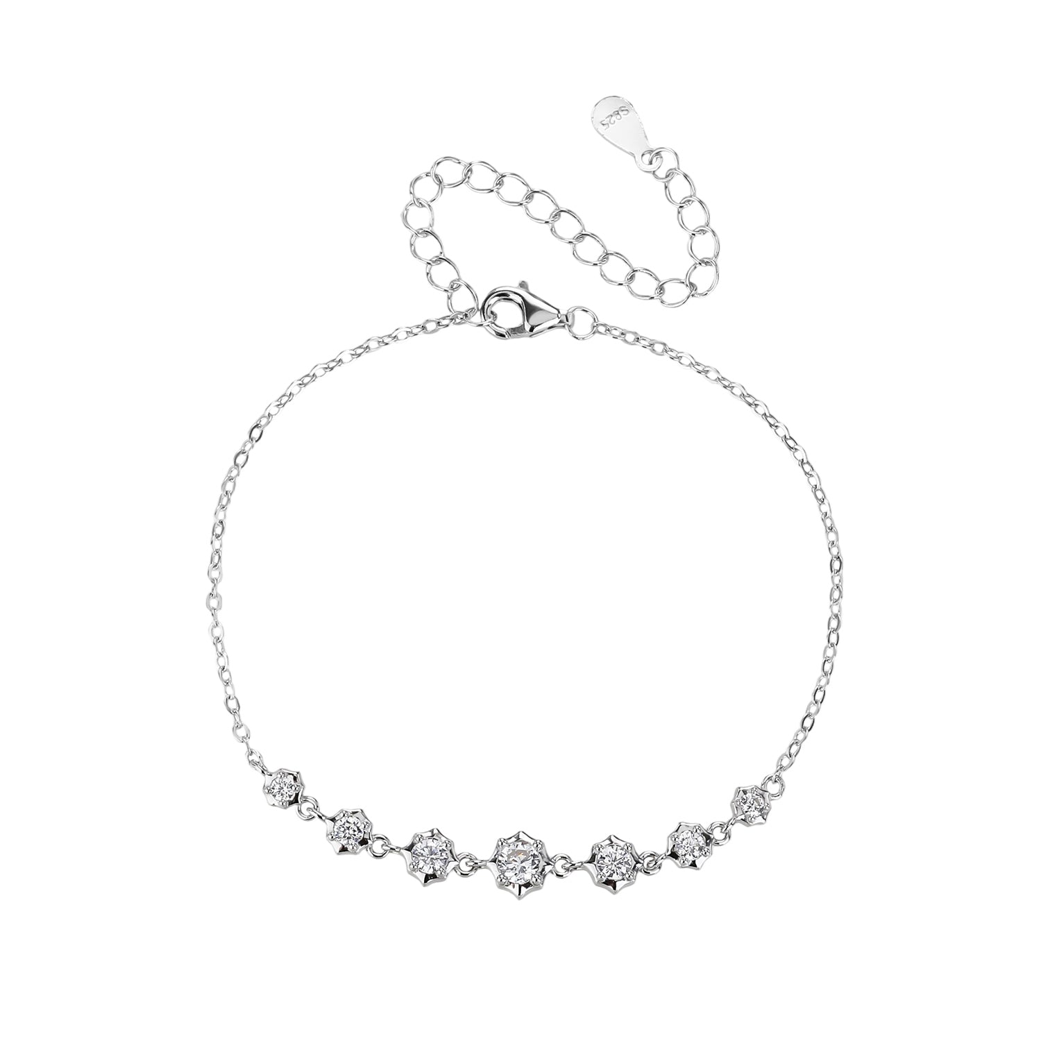 ZSI941 צמיד לאישה משובץ זרקונים כסף מלא