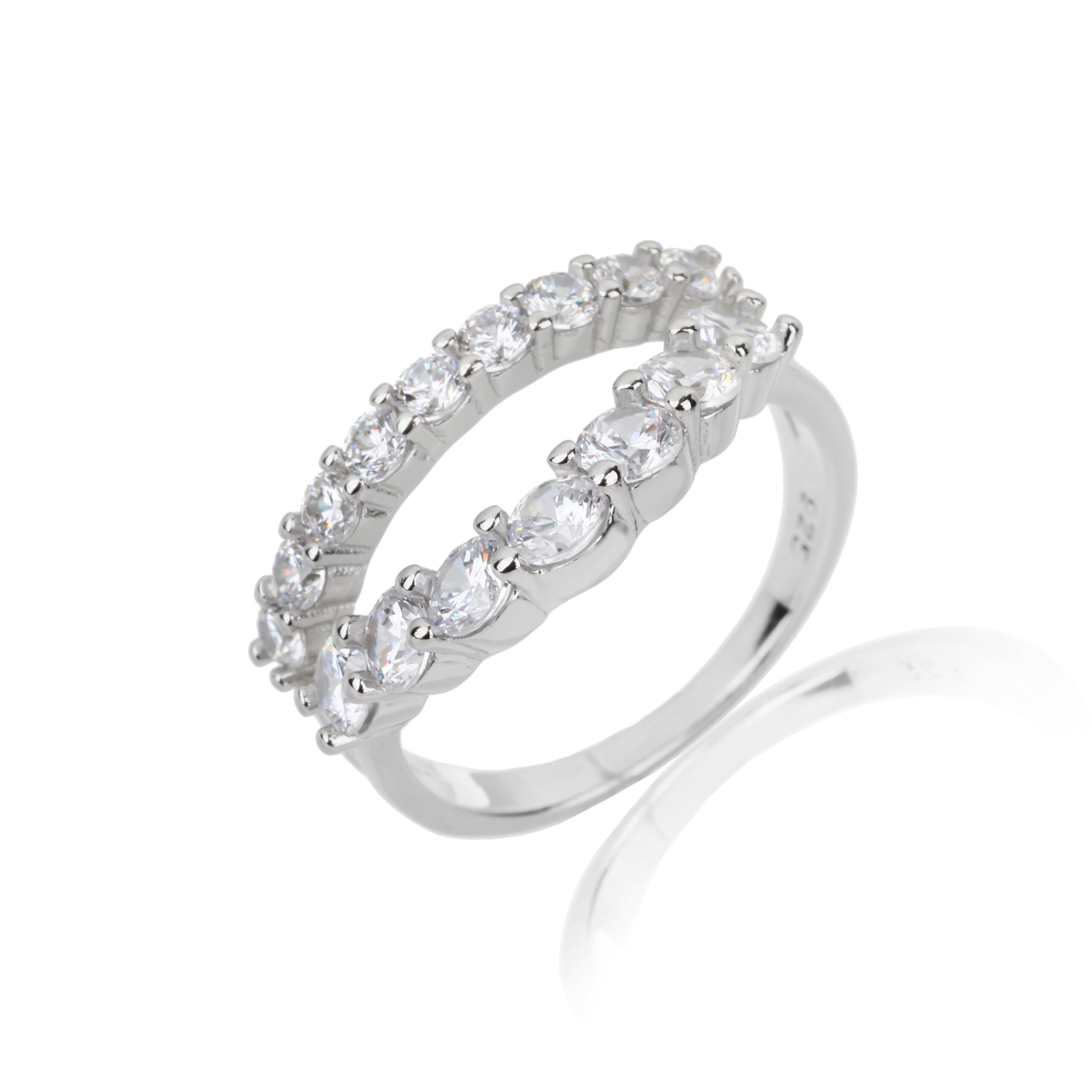 ZSI560 טבעת משובצת מכסף מלא